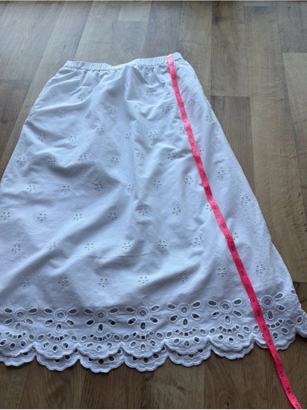 Old Navy White Eyelet Midi Skirt - Picture 8 of 9